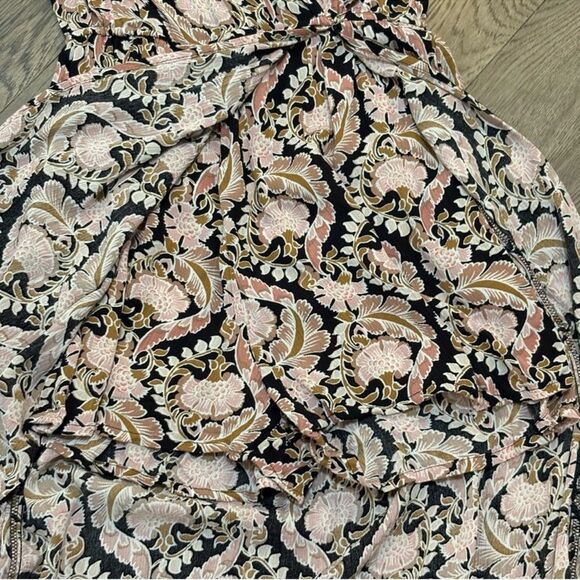 Xhilaration Pink and Gray Wrap Maxi Dress with Flutter Sleeves. - Picture 8 of 11